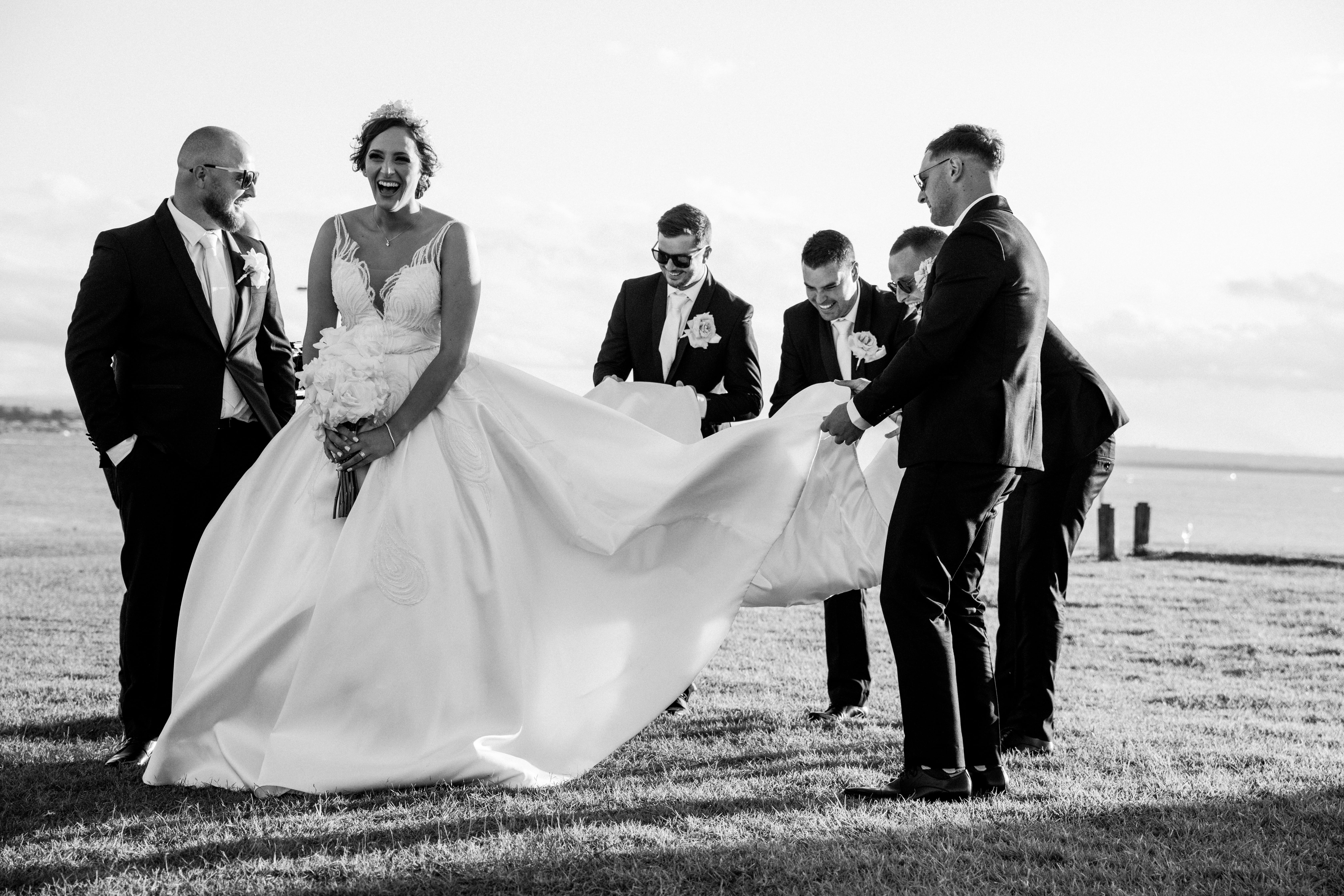 Elegant Sydney Beach Wedding Reception with an Al Fresco Wedding Setting