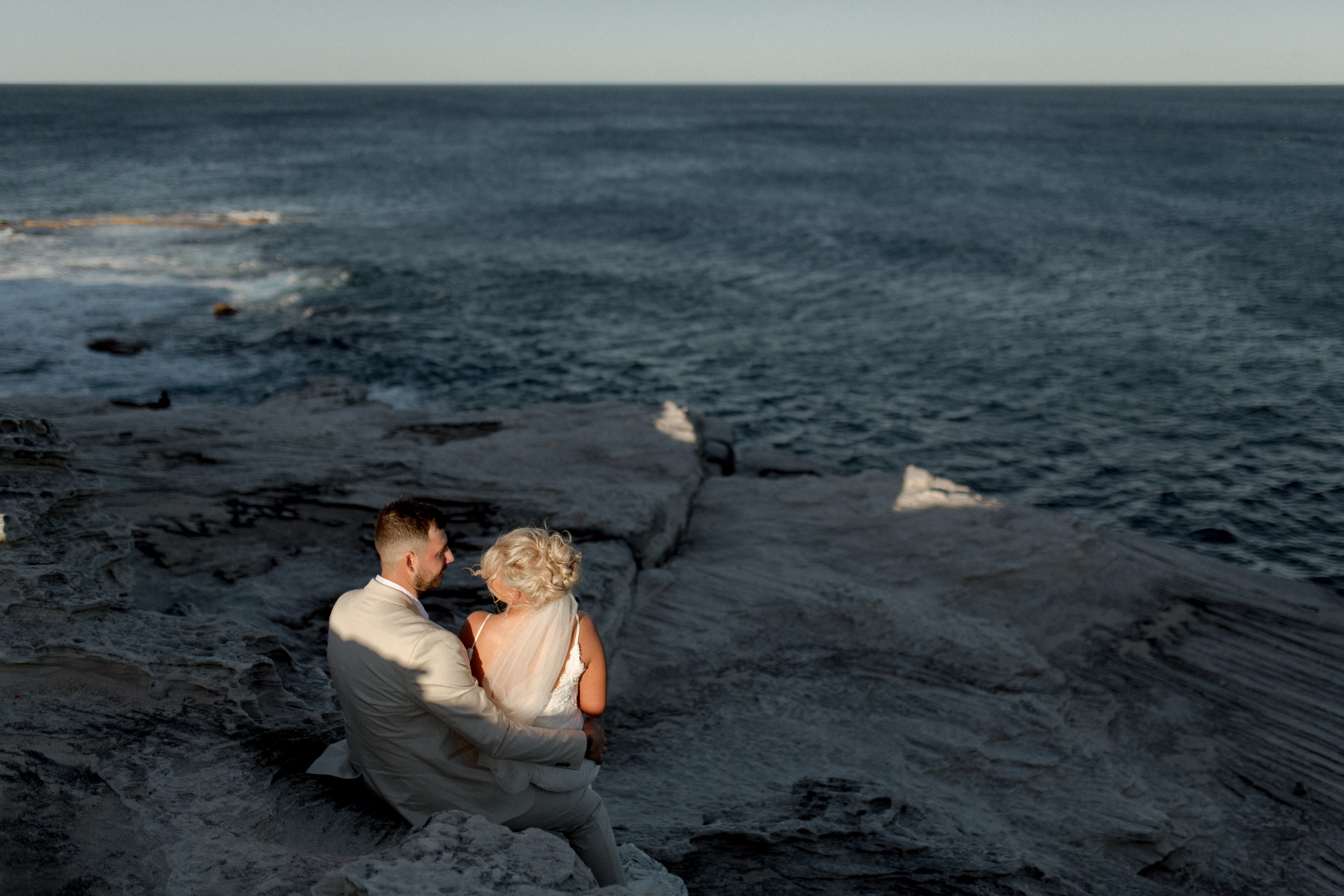 Ocean view luxury wedding with uninterrupted views of the Horizon.  South Maroubra Beach View for Wedding Wonderland
