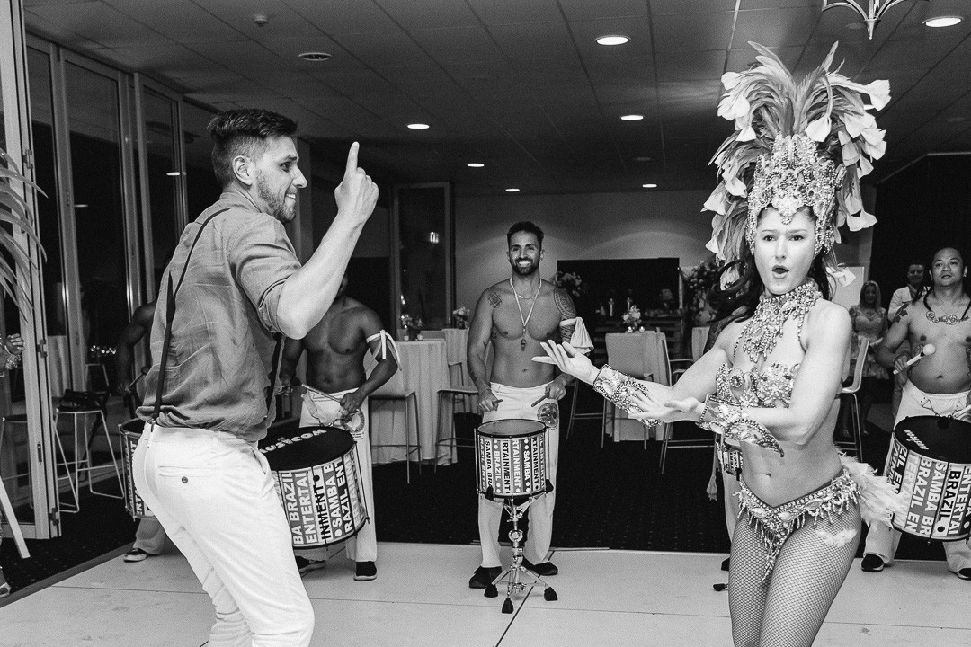 Reception dancing to the beat of the drum, Beach Wedding at its Best